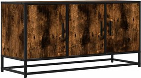 vidaXL füstös tölgy színű szerelt fa és fém TV-szekrény 100x35x50 cm