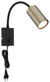 Globo 57911WM - Flexibilis fali lámpa ROBBY 1xGU10/25W/230V fekete/rez