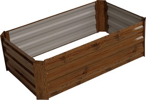 Magasított virágágy, barna, acél, NONKY TYP 4