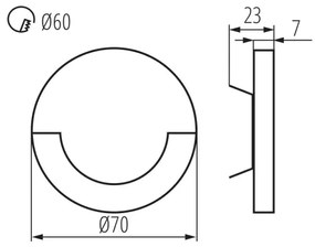 Kanlux 27559 - LED Fali lépcsőmegvilágító SOLA LED/0,8W/12V 3000K