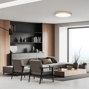 Solight WO8010 LED állítható fényű SOLID OAK lámpa LED/60W/230V 3000-6500K, 51 c