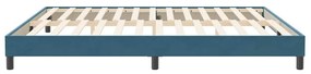 sötétkék bársony ágykeret matrac nélkül 200x210 cm
