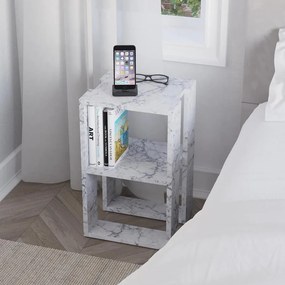 Éjjeliszekrény Lonie - Carrara Marble