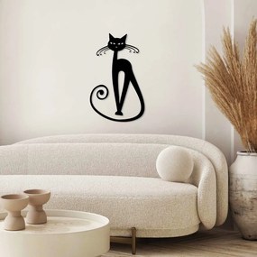 Cat fém fali dekoráció, 37×60 cm