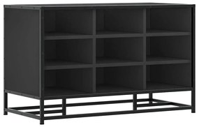 Cipőpad Fekete 84x40x53,5 cm Fából és fémből készült pad