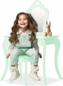 Kis fésülködőasztal tükörrel és ülőkével 65 x 39,5 x 108 cm