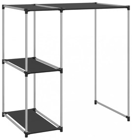 2 szintes fekete mosógép feletti tárolóállvány 87x55x90,5 cm