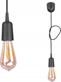 Mennyezeti Lámpa Szimpla Lógó Csillár Túlnyúlás Edison Loft Retro Fekete