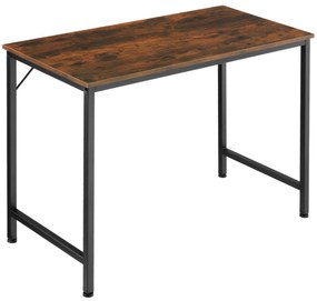 tectake 404459 jenkins íróasztal - ipari sötét fa, rusztikus, 100 cm