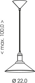 Brilagi - Kábeles függőlámpa FORGE 1xE27/60W/230V átmérő 22 cm barna