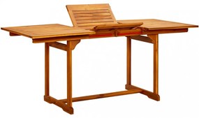 tömör akácfa kerti étkezőasztal (120-170) x 80 x 75 cm