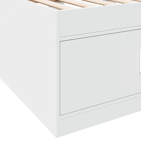 fehér kanapéágy fiókkal matrac nélkül 75x190 cm