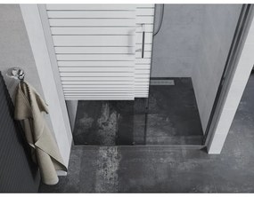 Mexen Apia, nyitható tolóajtó 150 x 190 cm, 5 mm átlátszó üveg - szalagok, króm profil, 845-150-000-01-20