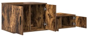 Füstölt Tölgy Tároló Szekrény 118x41x40 cm Mérnöki Fa