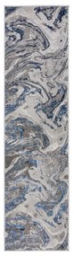 Kék-szürke futószőnyeg 80x300 cm Marbled – Flair Rugs