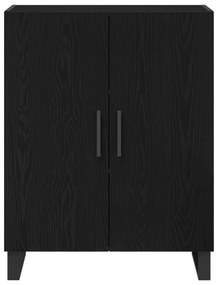 Highboard Fekete Tölgy 69.5x34x180 cm Mérnöki Fa