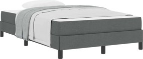 vidaXL Boxrugós ágy matracmal Sötétszürke 120 x 190 cm szövet