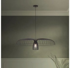 Eglo 390217 - Csillár zsinóron CHAMPERICO 1xE27/60W/230V 98,5 cm fekete