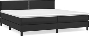vidaXL fehér műbőr rugós ágy matraccal 200 x 200 cm