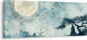 Kép - Telihold festmény (120x50 cm)