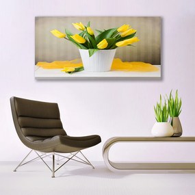 Vászonkép nyomtatás Tulipán virágok Plant 100x50 cm