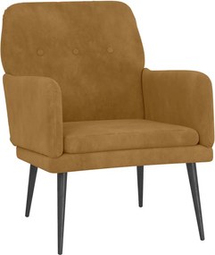 vidaXL barna bársonyfotel 62x79x79 cm