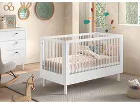 Fehér bükkfa babaágy 70x140 cm Forrest – Vipack