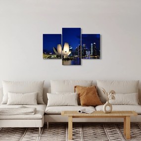 Éjszakai Szingapúr képe (90x60 cm)