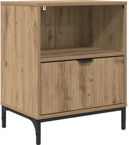 vidaXL Éjjeliszekrény fiókkal kézműves tölgy 49 x 36 x 61 cm Faanyag