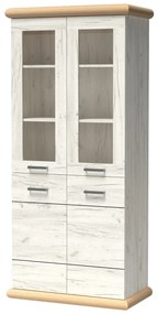 Vitrin Kenny 03 (LED világítással) (fehér craft + arany craft). 1057828