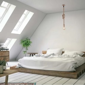 Leuchten Direkt 13572-79 - Csillár zsinóron DIY 1xE27/10W/230V barna