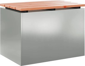 vidaXL Kerti pad Ezüst 60 x 40 x 43 cm Horganyzott acél