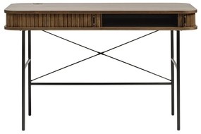 Íróasztal tölgyfa dekorral 60x120 cm Nola – Unique Furniture