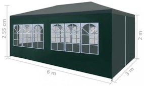 zöld partisátor 3 x 6 m