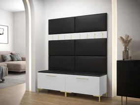 Előszoba bútor Frisala II (fehér) (öko-bőr Soft 011 + fekete). 1060428