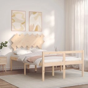 Tömör fa ágy időseknek fejtámlával Double