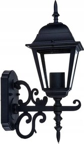 Kültéri homlokzati fali lámpa fekete dekoratív zseblámpa V-tac