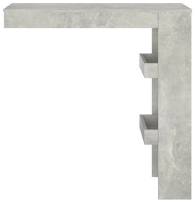 Betonszürke fatermék fali bárasztal 102 x 45 x 103,5 cm