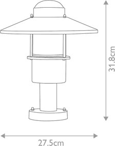 Elstead Lighting Klampenborg KLAMPENBORG-PED-BK Állólámpa 1x60W/E27 IP44