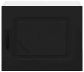 Fali konyhaszekrény polcokkal Fekete 50 x 31 x 40 cm Faanyag