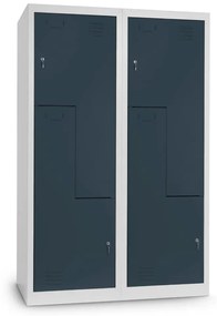 Fém szekrény Z, 120 x 50 x 180 cm, hengerzár, antracit - ral 7016