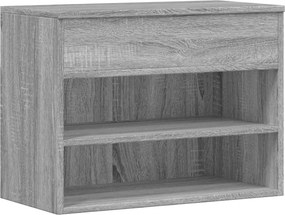 vidaXL szürke sonoma színű cipőtároló pad 60x30x45 cm