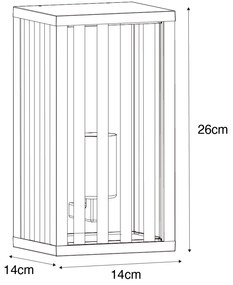 Modern kültéri fali lámpa fekete 26 cm IP44 - Dijon