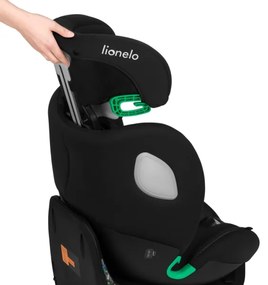Lionelo - Forgatható gyerekülés alappal BRAAM AIR i-Size 40-150 cm Black Carbon