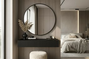 Nicole fali sminkasztal fekete tükörrel 80 cm - matt fekete