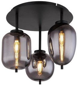 Globo 15345-3D BLACKY 3xE14/40W/230V fekete felületre szerelhető lámpa