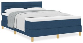 Boxspring Ágy Matraccal Kék 140x190 cm Szövet