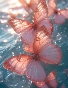 Poszter 50x65cm Fényes pillangók