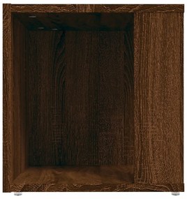 barna tölgy színű szerelt fa kisasztal 33 x 33 x 34,5 cm