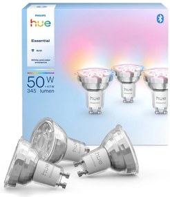 Philips Hue WACA GU10 dimmelhető LED izzó szett, 3 db, 4,7W, 230V, 2200-6500K 8721103055330